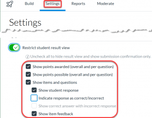 restrict student result view